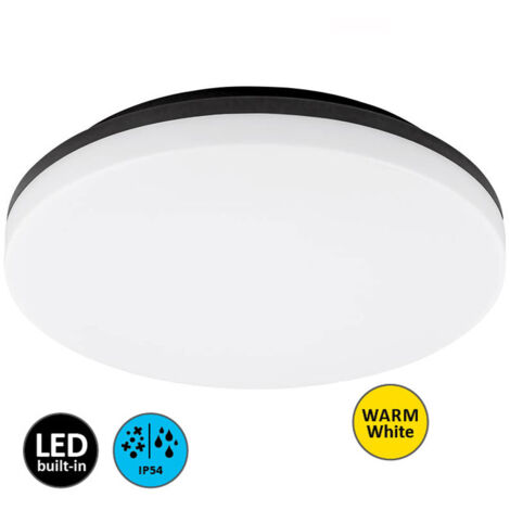 Plafoniera esterna LED 24W 3000K IP54 nera Rabalux