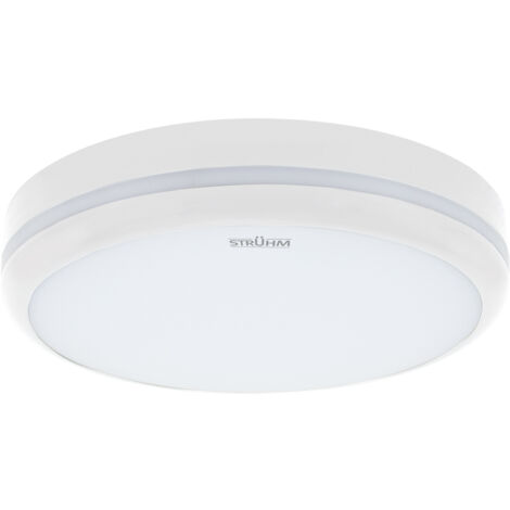 Plafoniera esterna moderna bianca Ø22cm LED CCT 18W IP54 Struhm