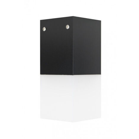Plafoniera esterna spot SU-MA Cube nera E27 IP44 22x10cm