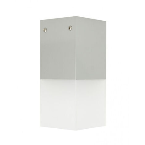 Plafoniera esterna SU-MA Cube CB-MAX E27 argento IP44