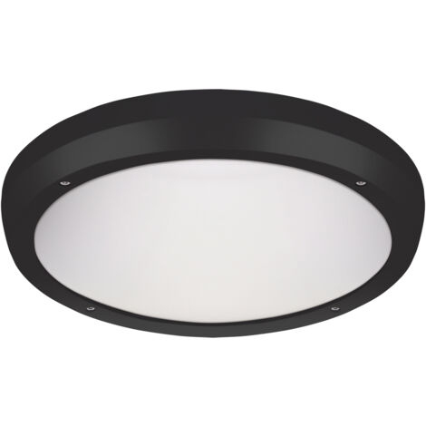Plafoniera esterna tonda Ø30cm nera 2xE27 IP65 Struhm