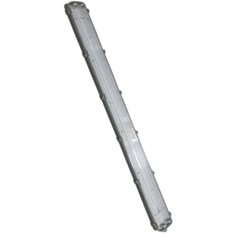 Plafoniera Esterno Contemporanea Yara Pc Grigio 2 T8-Led 20W Ip65