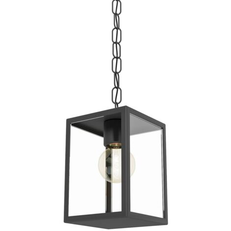 Plafoniera Esterno Contemporaneo Alamonte 1 Acciaio Nero 1 Luce E27