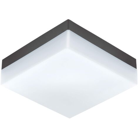 Plafoniera Esterno Moderno Sonella Policarbonato Grigio E Bianco Led