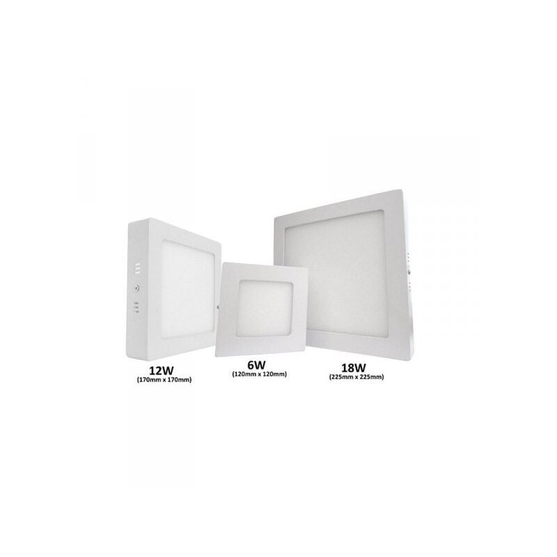 Image of Plafoniera Faretto Led Da Soffitto Muro Parete Quadrata 12W Bianco Caldo 170x170mm