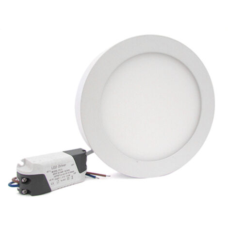 Plafoniera Faretto Led Da Soffitto Muro Parete Rotonda 12W Bianco Neutro Diametro 170mm