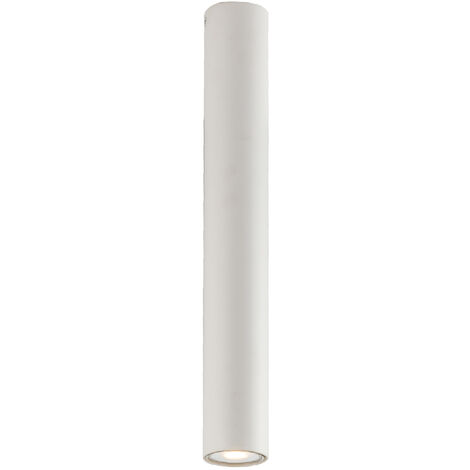 Plafoniera FLUKE cilindrica in metallo bianco 40cm.