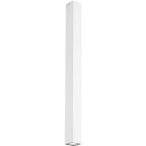 "Plafoniera FLUKE quadrata in metallo bianco 75cm."