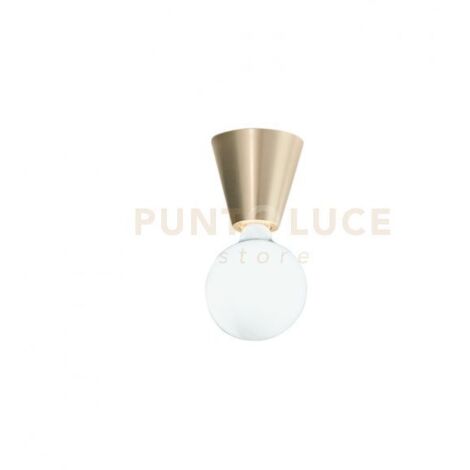 PLAFONIERA FOG 1 LUCE ATTACCO E27 ORO IN ALLUMINIO SENZA LAMPADINA