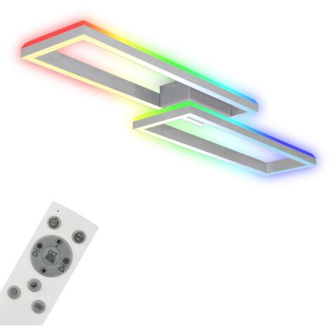 Plafoniera Frame Briloner 120x28cm RGB CCT Alluminio 2700-6500K 45W con Telecomando