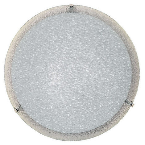 PLAFONIERA GAIA D 30 CM 1 LUCE E27 B/CO GRANIGLIA- 4,0 pz