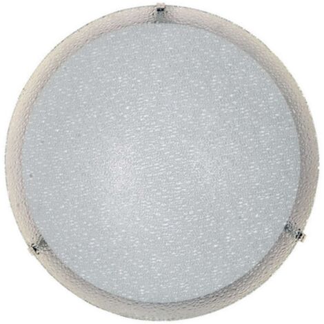 PLAFONIERA GAIA D 40 CM 1 LUCE E27 B/CO GRANIGLIA - 5 pezzi