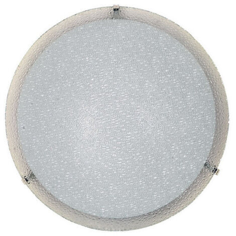 PLAFONIERA GAIA D 40 CM 1 LUCE E27 B/CO GRANIGLIA- 5,0 pz