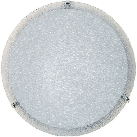 PLAFONIERA GAIA D 40 CM 1 LUCE E27 B/CO GRANIGLIA