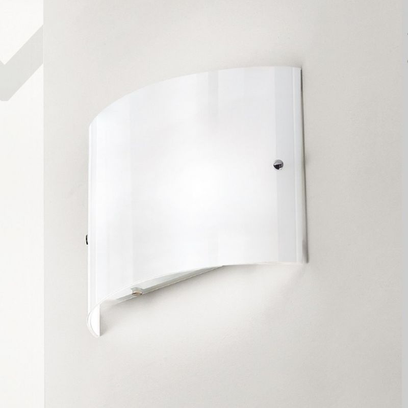 Image of Plafoniera moderna gea luce michela pp e27 led vetro lampada soffitto parete