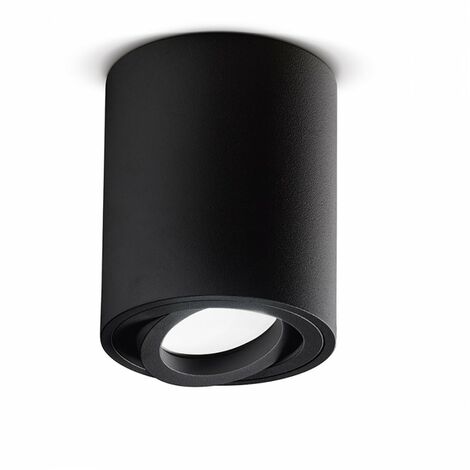 Plafoniera gea led notus r gfa352 gu10 led nero lampada soffitto orientabile moderna alluminio