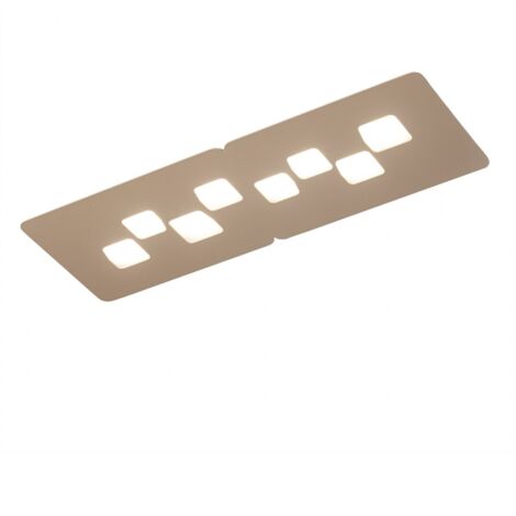 Plafoniera gea luce bilbao pg gx53 led tortora lampada soffitto moderna