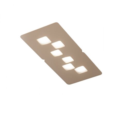 Plafoniera gea luce bilbao pm gx53 led tortora lampada soffitto moderna