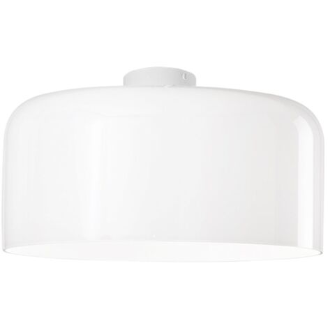 "Plafoniera GIBUS in vetro bianco 40 cm."