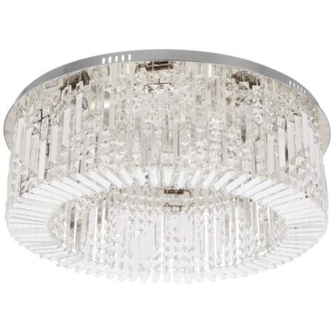 Plafoniera glamour cromata cristallo 10xE14 Candellux