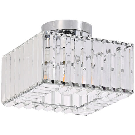 Plafoniera glamour Vetro quadrata vetro/cromo E27 15W Prestige
