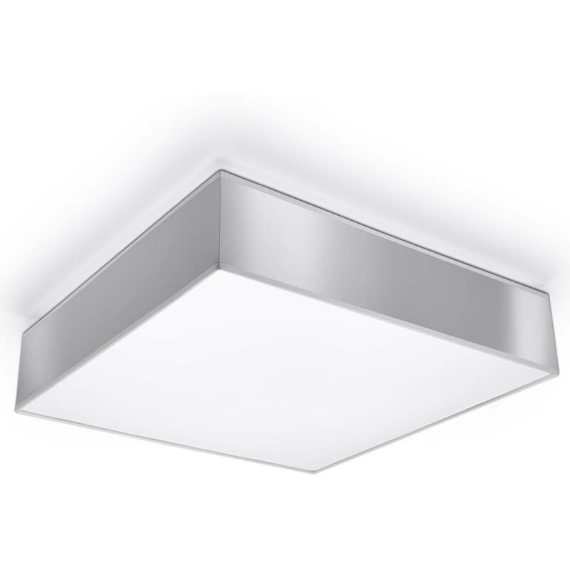 Image of Sollux - Soffitto grigio chiaro horus 45 l: 45, b: 45, h: 12, E27, dimmerabili