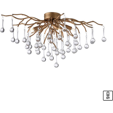 Plafoniera ICICLE ottone antico 4xG9 Paul Neuhaus 8090-11