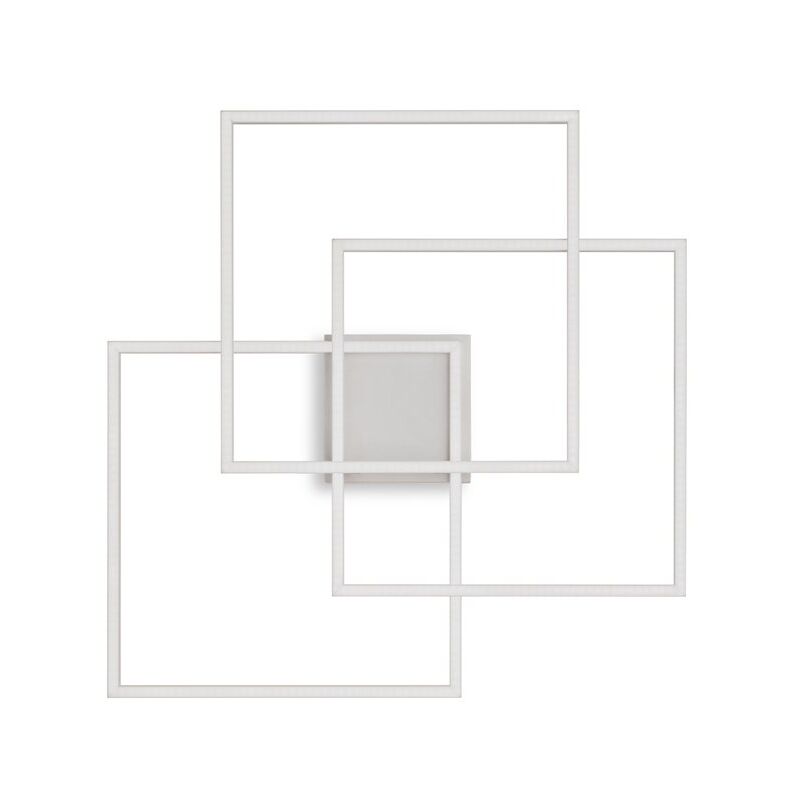 Plafoniera Moderna Frame Metallo Bianco Led 35W 3000K Luce Calda