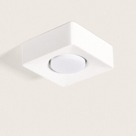 LEDKIA Plafoniera in Gesso 1 Faretto Quman Bianco