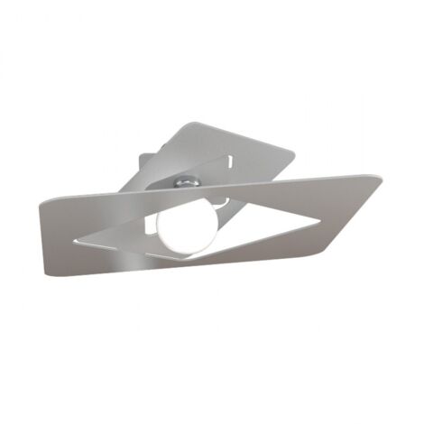 Plafoniera Industrial-Minimal Wacky Metallo Grigio 1 Luce E27