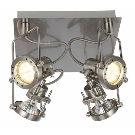 Plafoniera industriale satinata Fiji 2 4xGU10 Reality