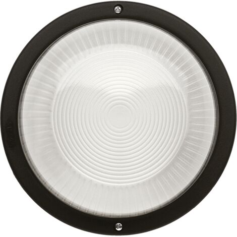 Plafoniera Ip44 E27 230V S/Lamp. Nero ( LAMPO cod. E096NE )