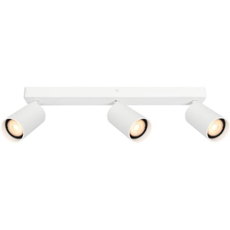 Plafoniera Italux Nesto bianca barra 3 spot GU10 10W