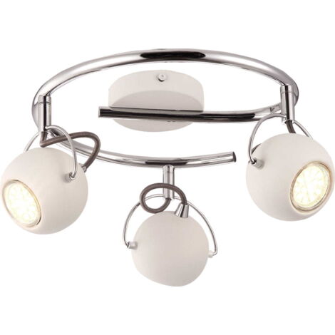 Plafoniera Kaja Salva White 3 luci GU10 bianco/cromo