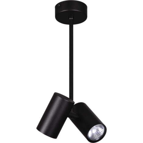 Plafoniera Kaja VERO nera opaca 2 spot GU10 2x50W metallo