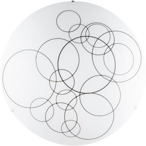 "Plafoniera KARMA in vetro bianco 50 cm."