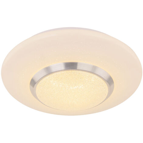 Plafoniera Lampada da soffitto Lampada da sala da pranzo Luce di design a LED con cristalli, in metallo e plastica, 1x LED 18 watt 1100 lumen bianco caldo, D 34 cm