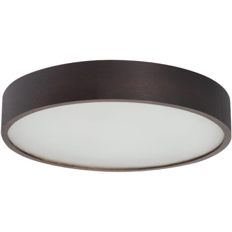 plafoniera lampada parete legno applique 475 mm wengè E27 tondo