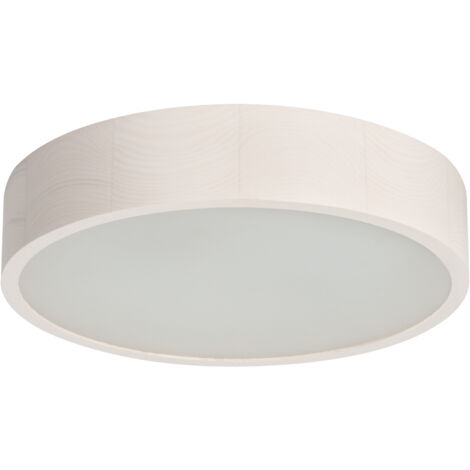 plafoniera lampada parete legno applique bianco legno 375 mm E27 tondo