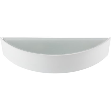 plafoniera lampada parete legno applique E27 bianco mezza luna