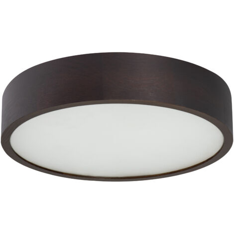 plafoniera lampada parete legno applique wengè 375 mm E27 tondo