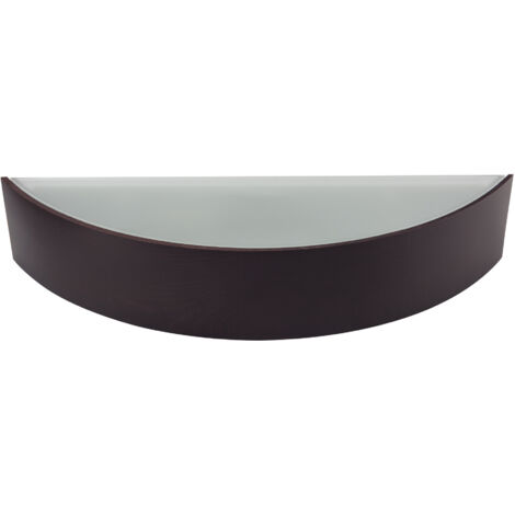 plafoniera lampada parete legno applique wengè E27 mezza luna
