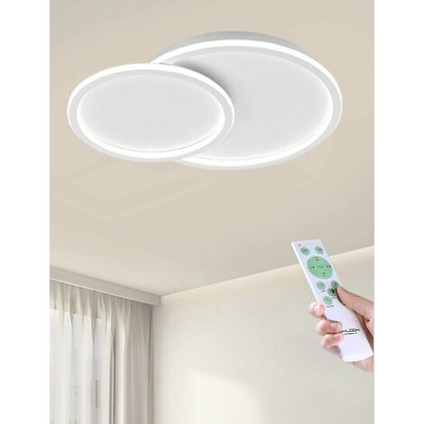 Plafoniera lampada soffitto moderna a led 45w bluetooth cambia 3 tonalita luce dimmerabile telecomando e app