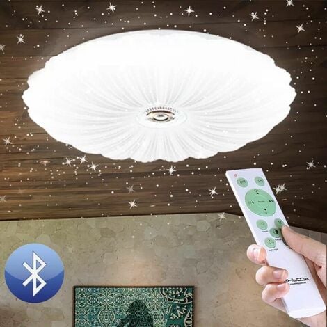 Plafoniera Lampadario da soffitto Luce Led 46W con Telecomando Timer Dimmerabile