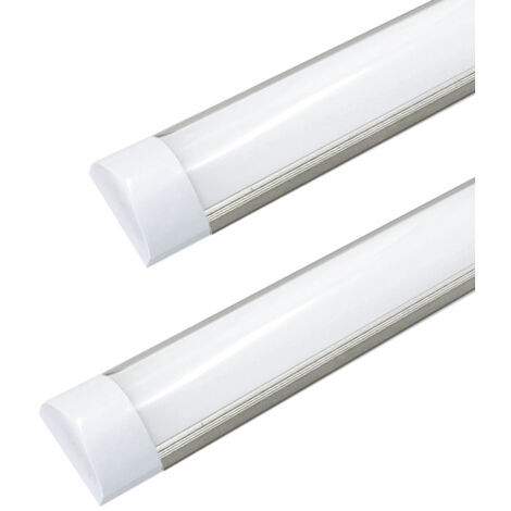 Plafoniera LED 150cm 48w 220v smd bordo laterale argento P25-48WLuce Fredda 6400k