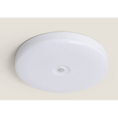 Plafoniera LED 18W Circolare Ø290 mm No Flicker con Sensore di Movimento PIR e Crepuscolare Bianco