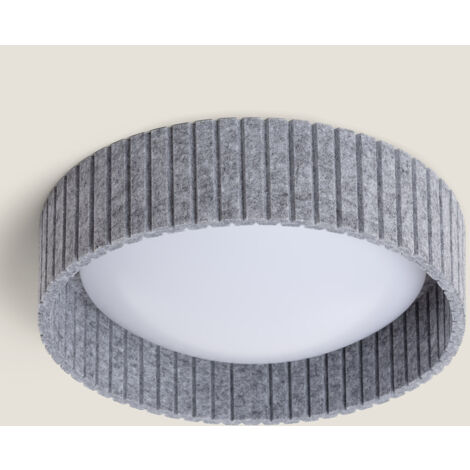 Plafoniera LED 18W Circolare Feltro Ø400 mm CCT Selezionabile Kaptyn Grigio