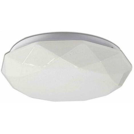 Plafoniera Led 18w Con Scocca Lavorata Punti Trasparenti Luce 4000k 3000k C-02