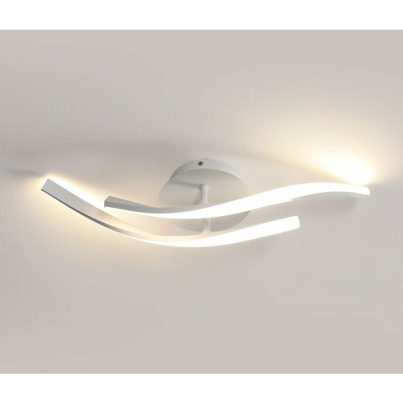 Image of Plafoniera led 18W Design moderno Forma della linea Lampada a Soffitto Bianco Caldo 3000K Per soggiorno, camera da letto, sala da pranzo, ufficio