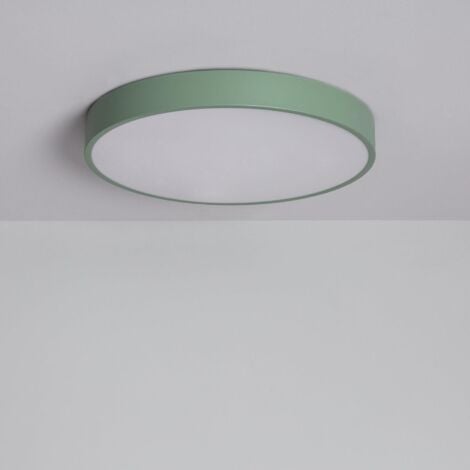 Plafoniera LED 24W Circolare Metallo Ø400 mm CCT Selezionabile Iris  Verde Celadon